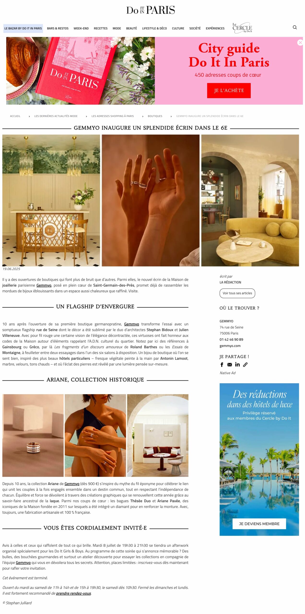 La nouvelle boutique Gemmyo vient d’ouvrir dans le 6e à Saint Germain des Prés 07 28 2025 11 56 AM